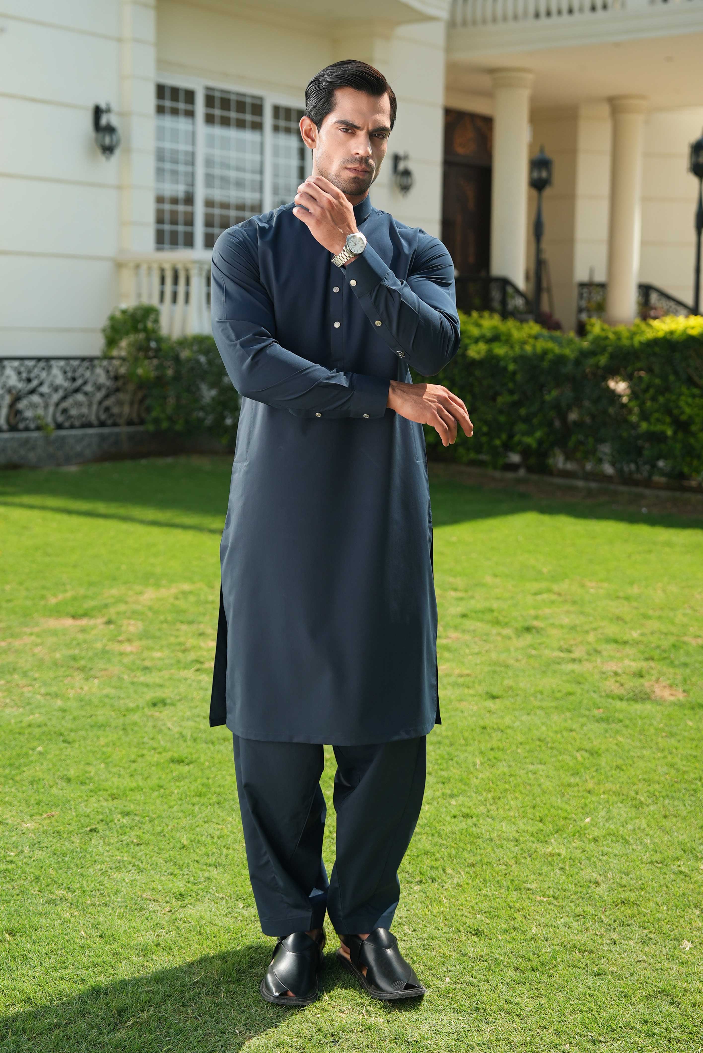 Stitched Shalwar Kameez (SPSC) Blue