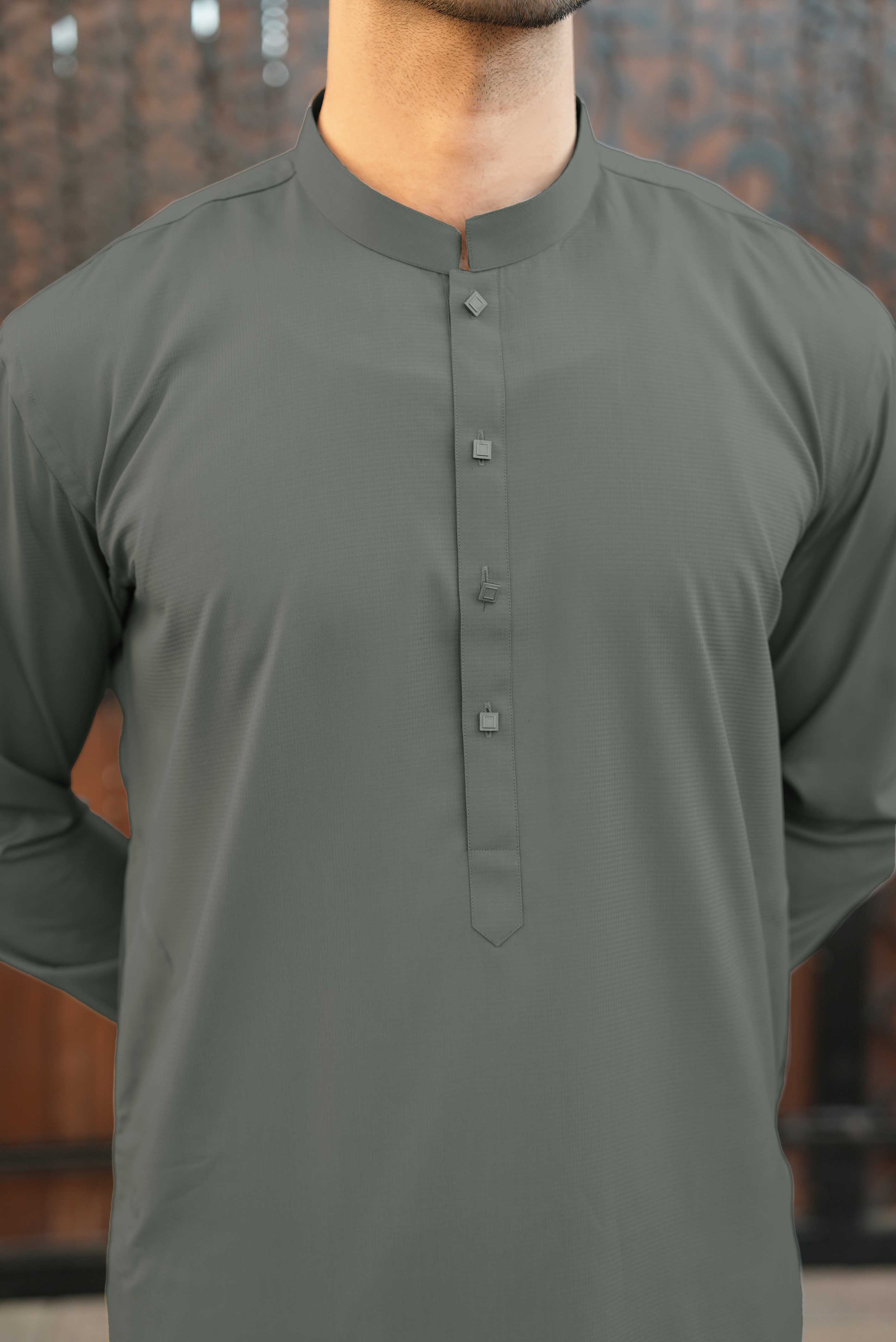 Stitched Shalwar Kameez (SPSB) Grey