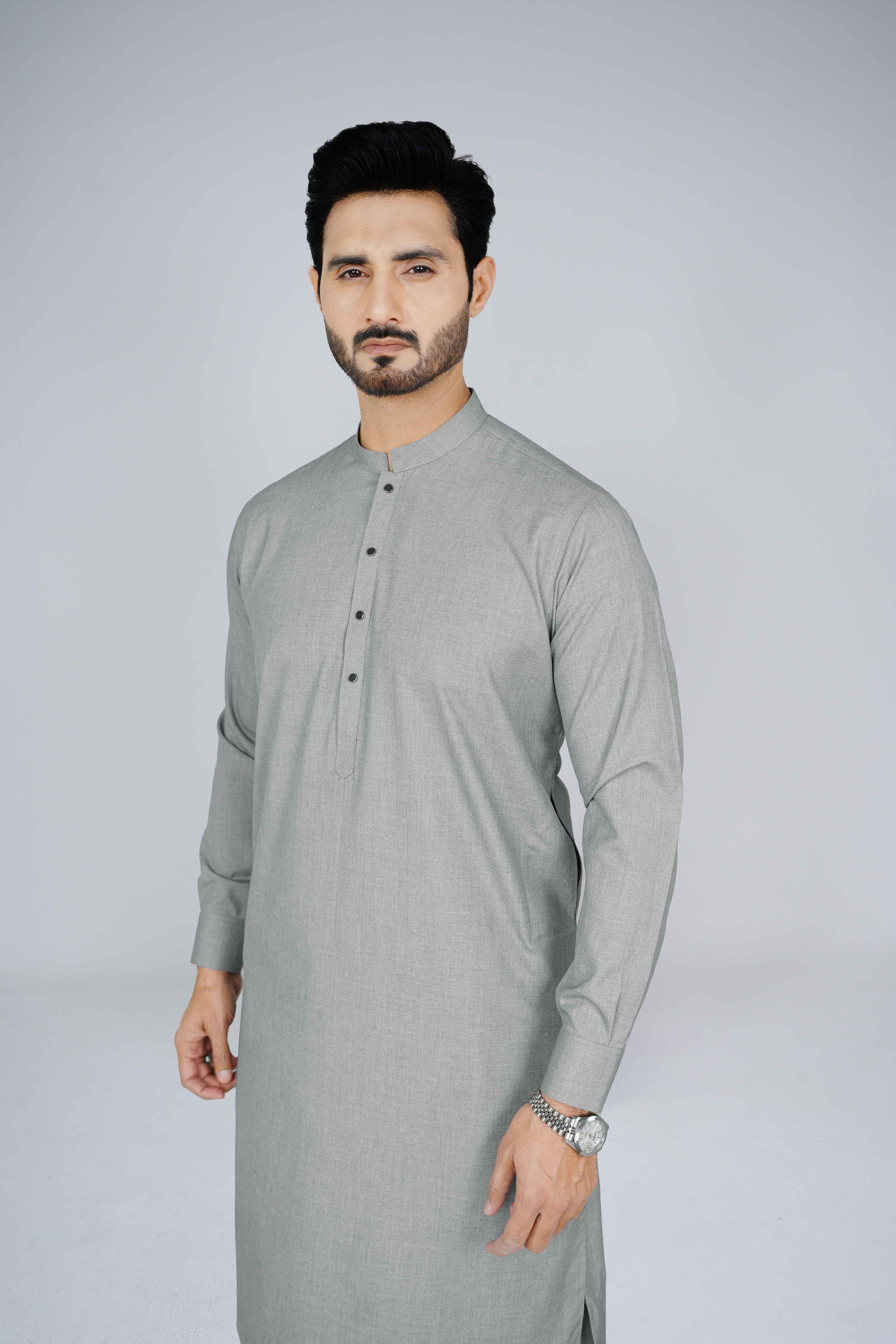 Stitched Shalwar Kameez (SWS20) Silver