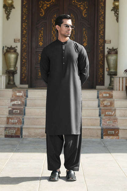 Stitched Shalwar Kameez (SPSB03) Black