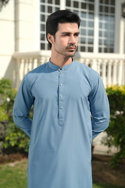Stitched Shalwar Kameez (SPSB07) Light Blue