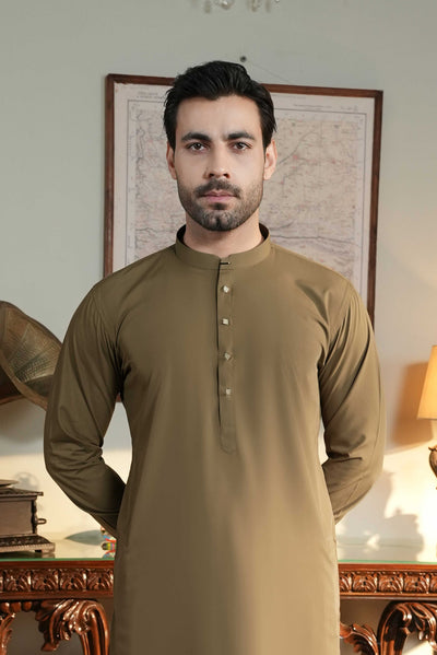 Stitched Shalwar Kameez (SPSB16) Khaki