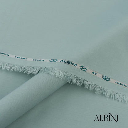 Albini summer fabric with soft smooth finish, wrinkle-resistant texture, and graceful fall in premium colors