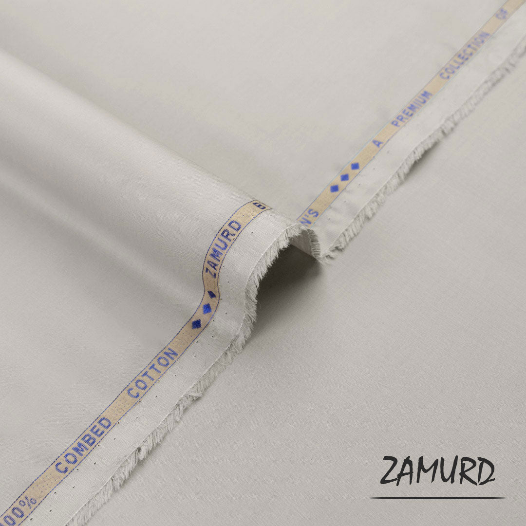 Zamurd premium party wear fabric with twill weave and semi-soft high-density finish