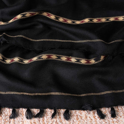 Woolen Shawl - 005 | Black