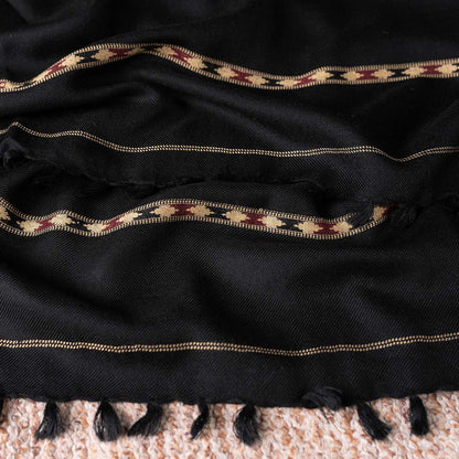 Woolen Shawl - 005 | Black