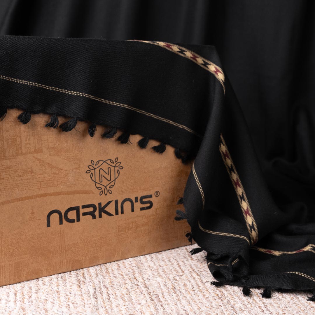 Woolen Shawl - 005 | Black