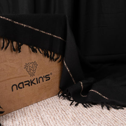 Woolen Shawl - 004 | Black