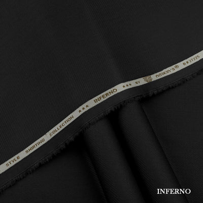 Inferno Shirting wash and wear fabric with self dobby texture and rich color