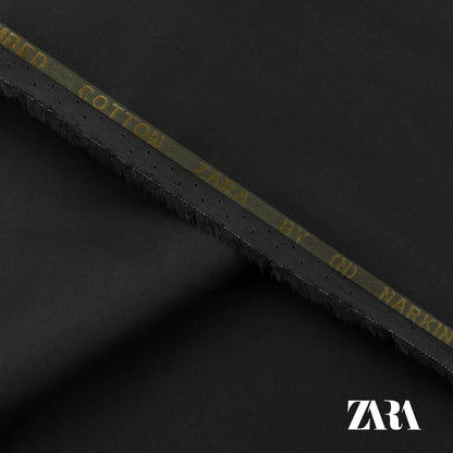 Zara premium 100% fine cotton fabric with silver finish and semi-stiff texture