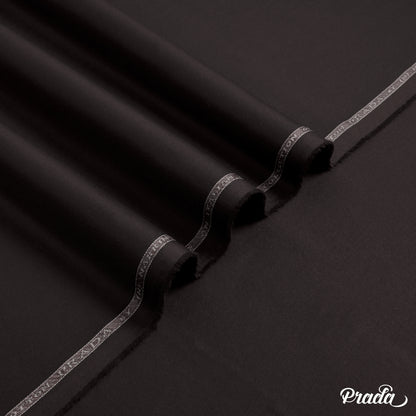 Prada unstitched winter fabric by Narkin's, 100% cotton, soft texture, medium weight, ideal for light to moderate winter wear.