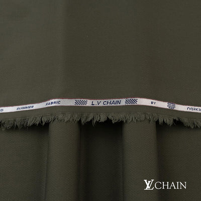 Premium LV Chain men’s unstitched fabric featuring dobby weave