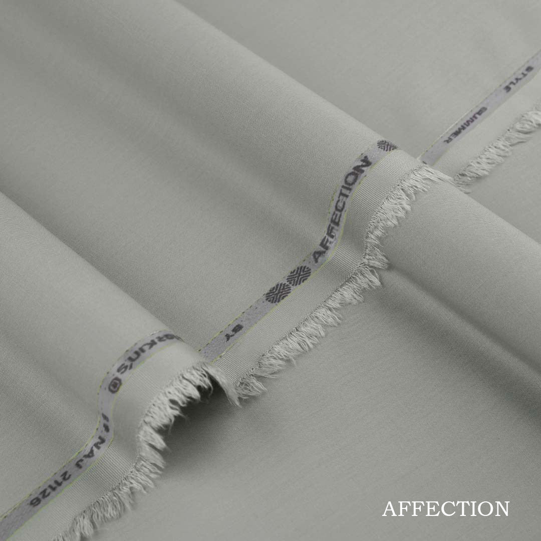 Premium Affection wash & wear blended fabric in polyester and viscose with smooth texture, elegant fall, and long-lasting fade-resistant color, ideal for ethnic wear.