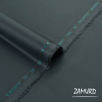 Zamurd premium party wear fabric with twill weave and semi-soft high-density finish