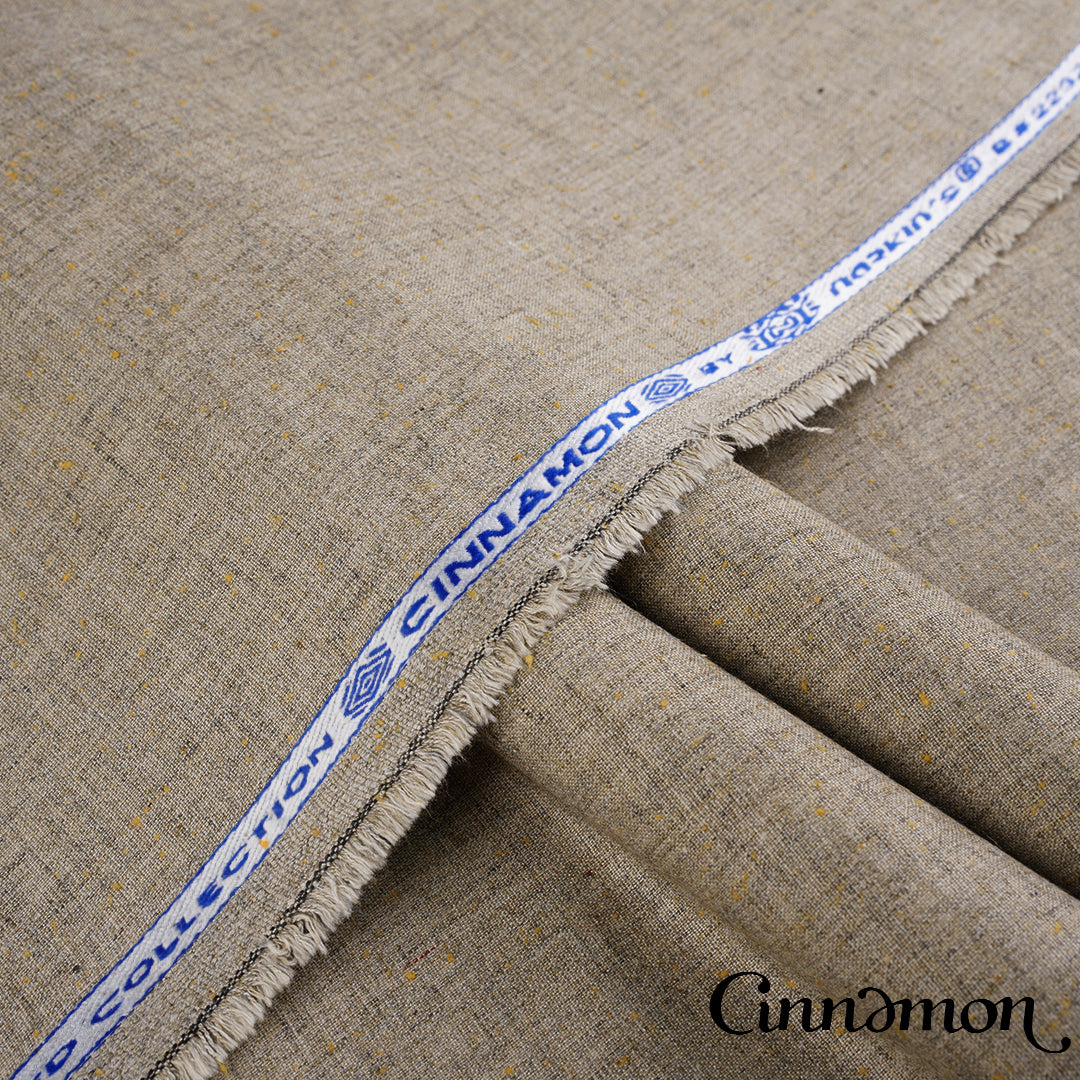 Premium Cinnamon winter wash & wear fabric in woolen textured finish