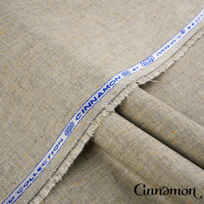 Premium Cinnamon winter wash & wear fabric in woolen textured finish