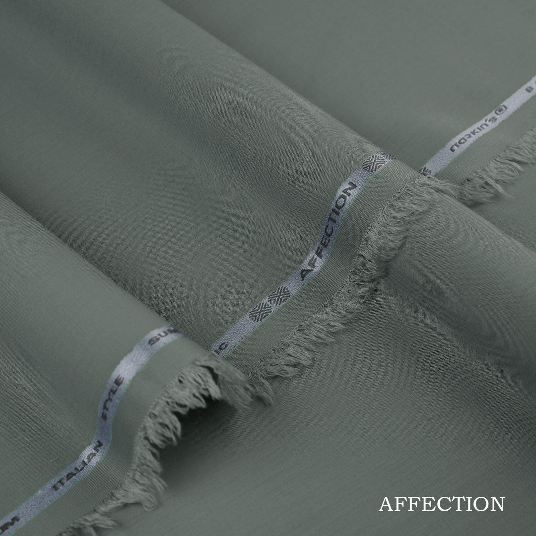 Premium Affection wash & wear blended fabric in polyester and viscose with smooth texture, elegant fall, and long-lasting fade-resistant color, ideal for ethnic wear.