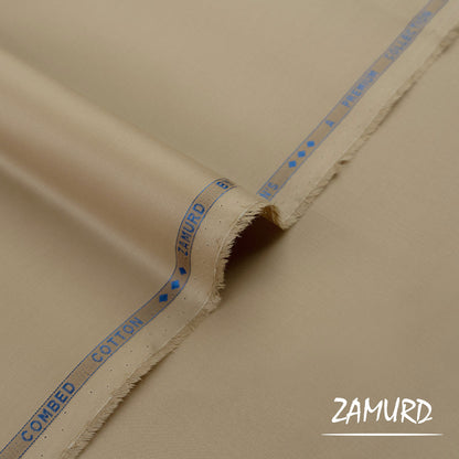 Zamurd premium party wear fabric with twill weave and semi-soft high-density finish