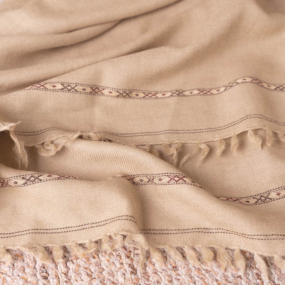 Woolen Shawl - 005 | Mid Brown