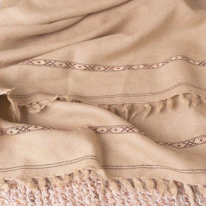 Woolen Shawl - 005 | Mid Brown