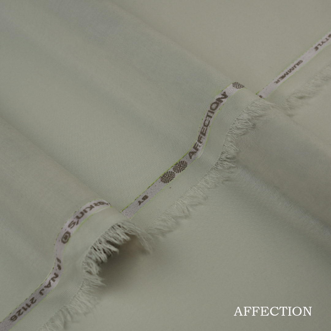 Premium Affection wash & wear blended fabric in polyester and viscose with smooth texture, elegant fall, and long-lasting fade-resistant color, ideal for ethnic wear.