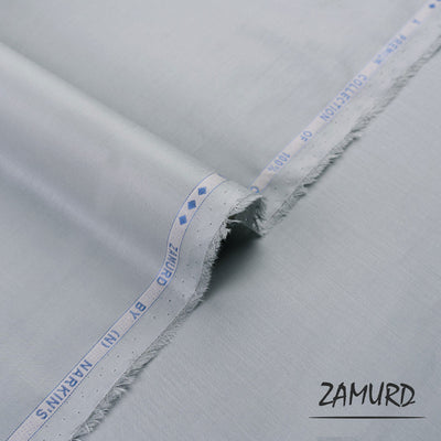 Zamurd premium party wear fabric with twill weave and semi-soft high-density finish