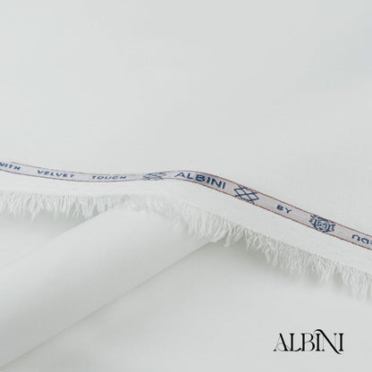 Albini summer fabric with soft smooth finish, wrinkle-resistant texture, and graceful fall in premium colors