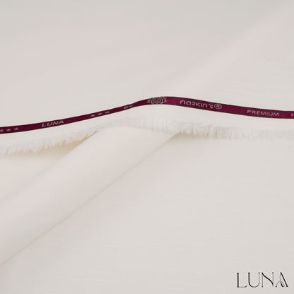 una unstitched winter wash & wear fabric with textured slubby finish in elegant winter colors