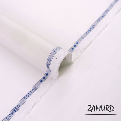 Zamurd premium party wear fabric with twill weave and semi-soft high-density finish