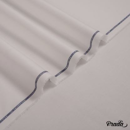 Prada unstitched winter fabric by Narkin's, 100% cotton, soft texture, medium weight, ideal for light to moderate winter wear.