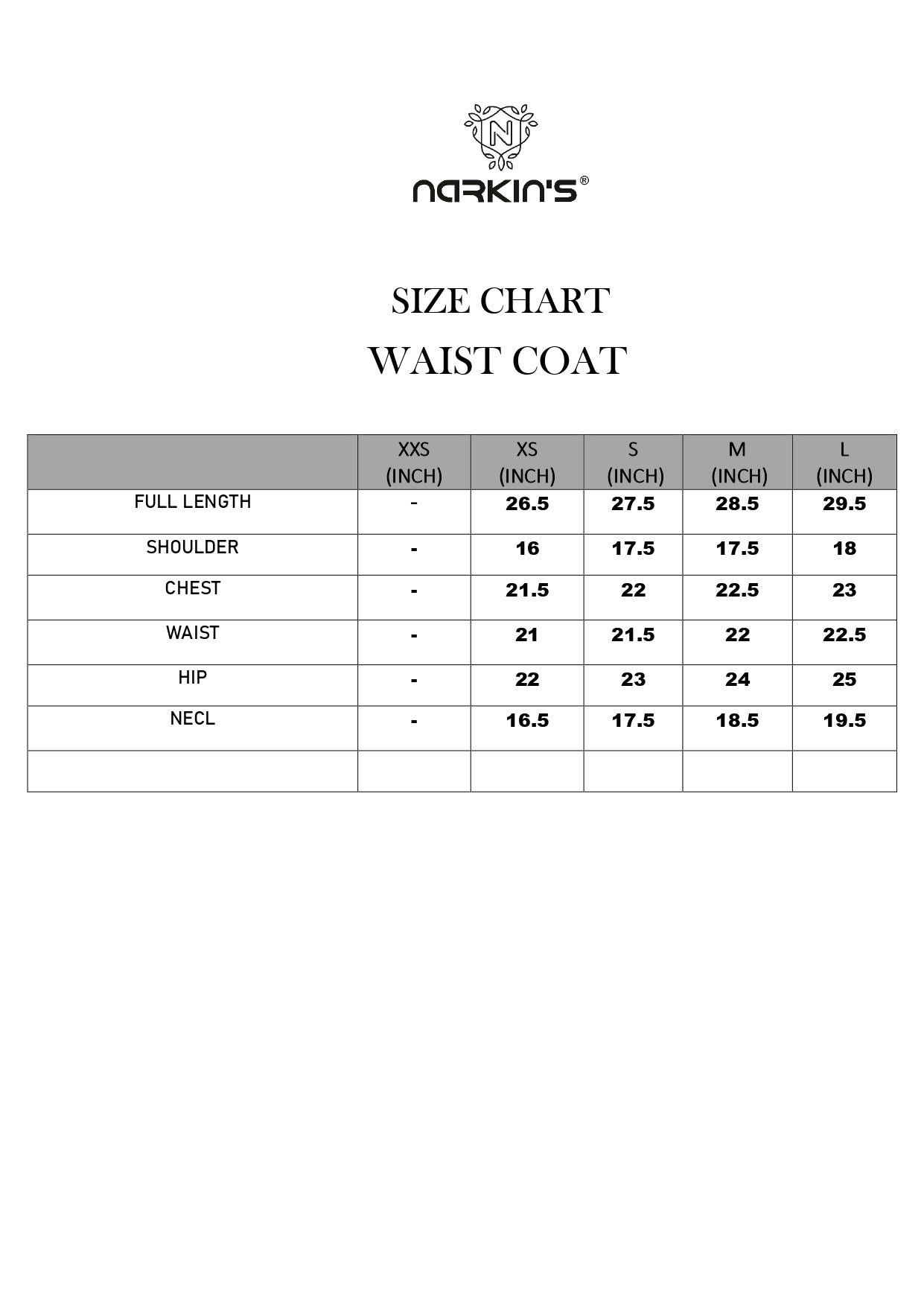 Waist Coat - Black (NWC54)