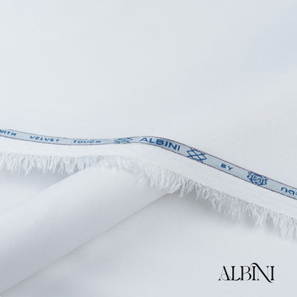 Albini summer fabric with soft smooth finish, wrinkle-resistant texture, and graceful fall in premium colors