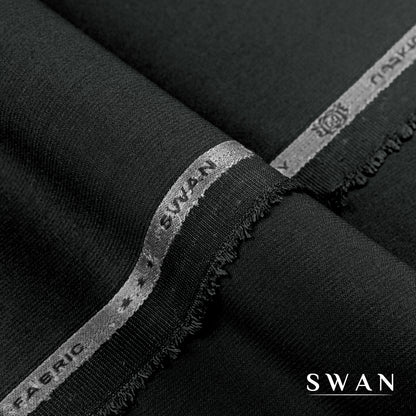 Swan unstitched winter fabric with soft feel and self-textured design, perfect for elegant day and evening wear.