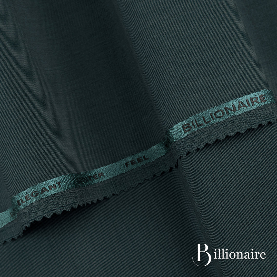 Billionaire unstitched fabric with subtle texture and lustrous finish, perfect for winter wash & wear and festive or party occasions