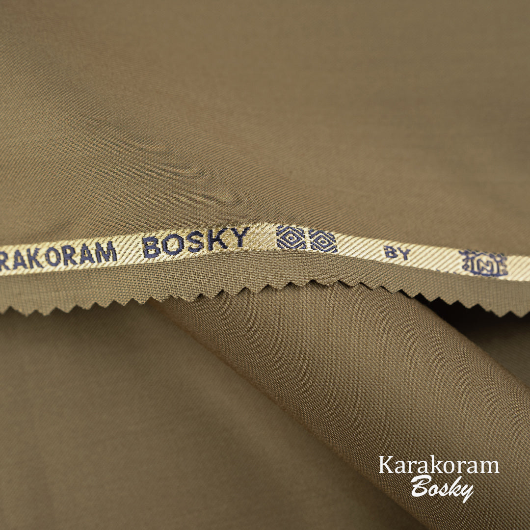 Karakoram Bosky unstitched winter wash & wear fabric with soft textured finish for party and formal wear