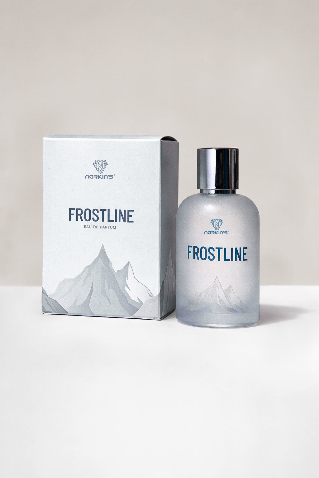 Frostline perfume bottle – fresh citrus, green tea, and woody-musky fragrance with bergamot, mandarin, and sandalwood