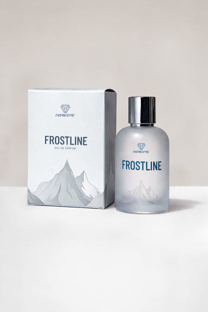 Frostline perfume bottle – fresh citrus, green tea, and woody-musky fragrance with bergamot, mandarin, and sandalwood