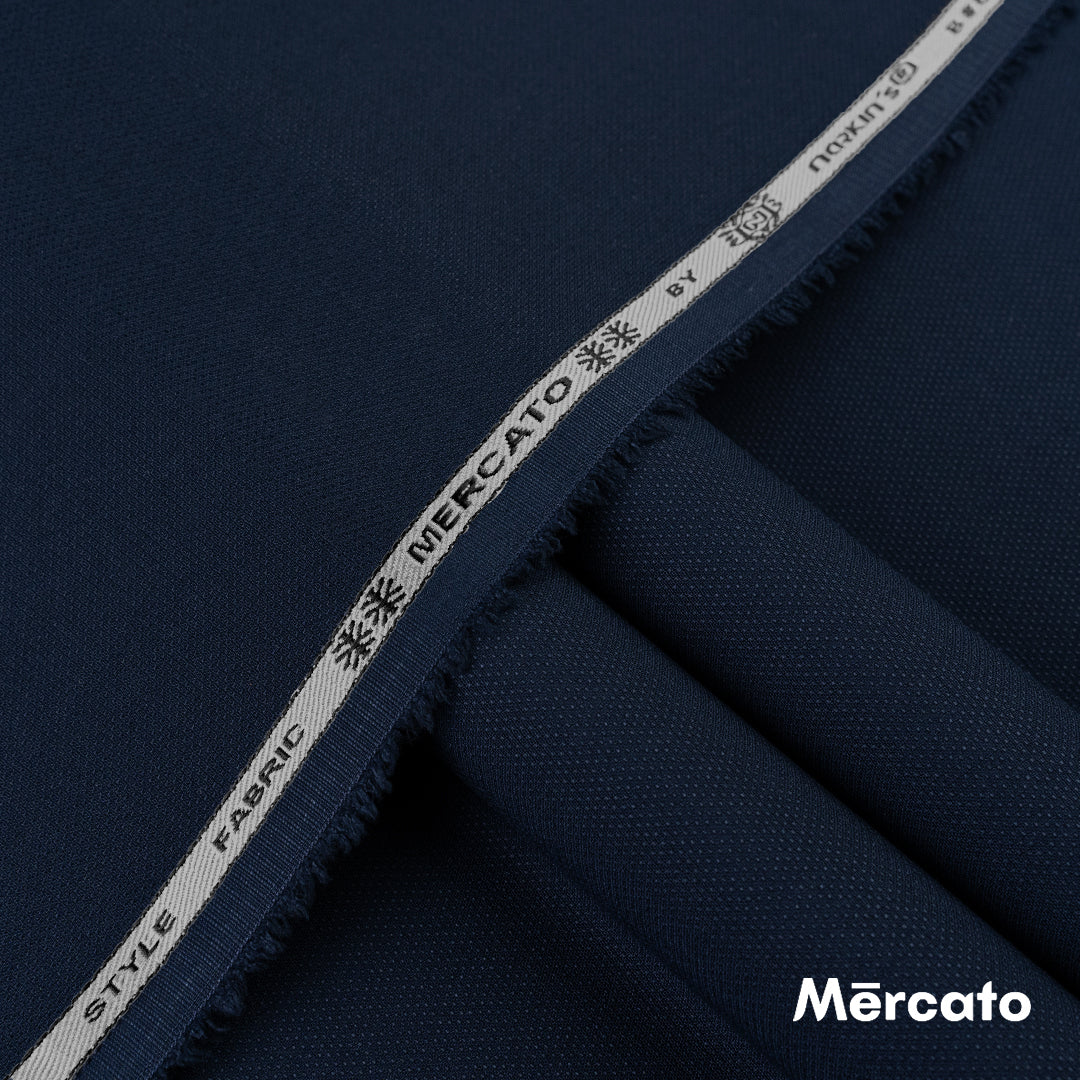 Mercato unstitched winter wash & wear suiting fabric in soft twill weave by Narkin’s.