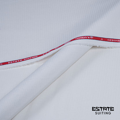 Estate unstitched suiting fabric by Narkin’s, winter wash & wear, medium weight, wrinkle-free with subtle textured weave