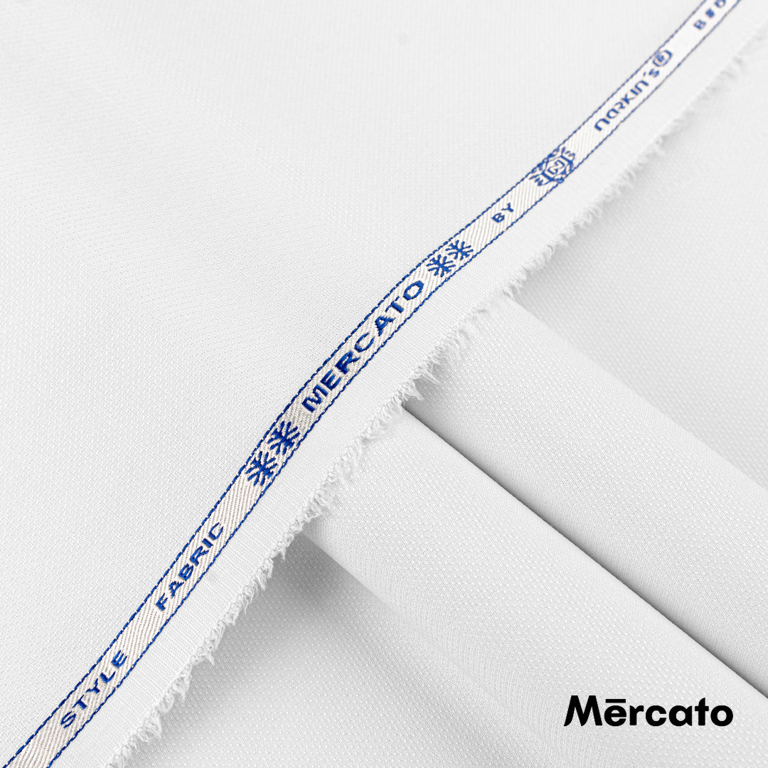 Mercato unstitched winter wash & wear suiting fabric in soft twill weave by Narkin’s.