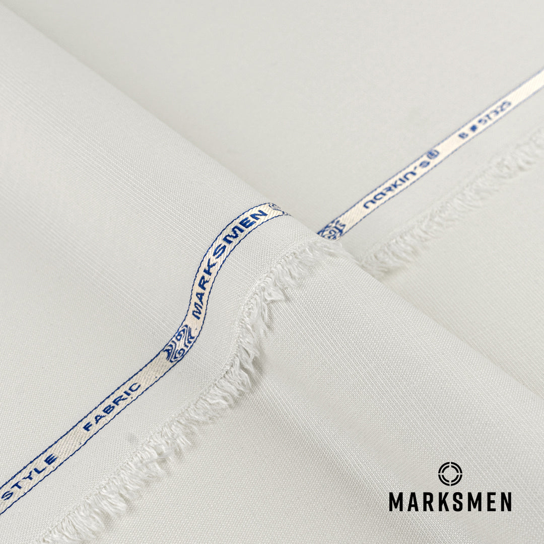 Marksmen unstitched winter wash & wear textured fabric with soft, lustrous finish and wrinkle-resistant construction.