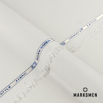 Marksmen unstitched winter wash & wear textured fabric with soft, lustrous finish and wrinkle-resistant construction.
