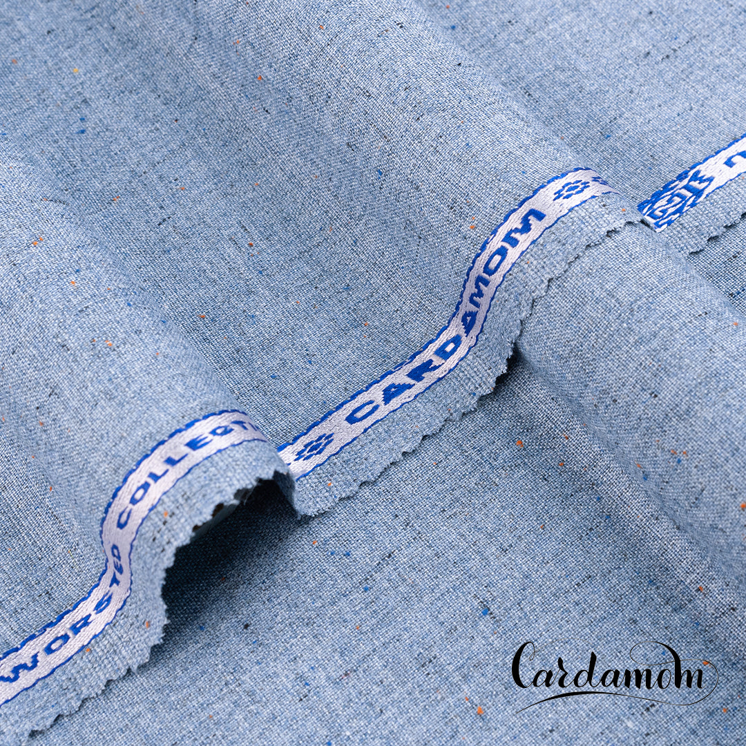 Cardamom unstitched winter wash & wear fabric with soft woolen texture, woom-inspired earthy color palette, and wash & wear finish.