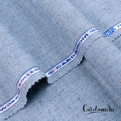 Cardamom unstitched winter wash & wear fabric with soft woolen texture, woom-inspired earthy color palette, and wash & wear finish.