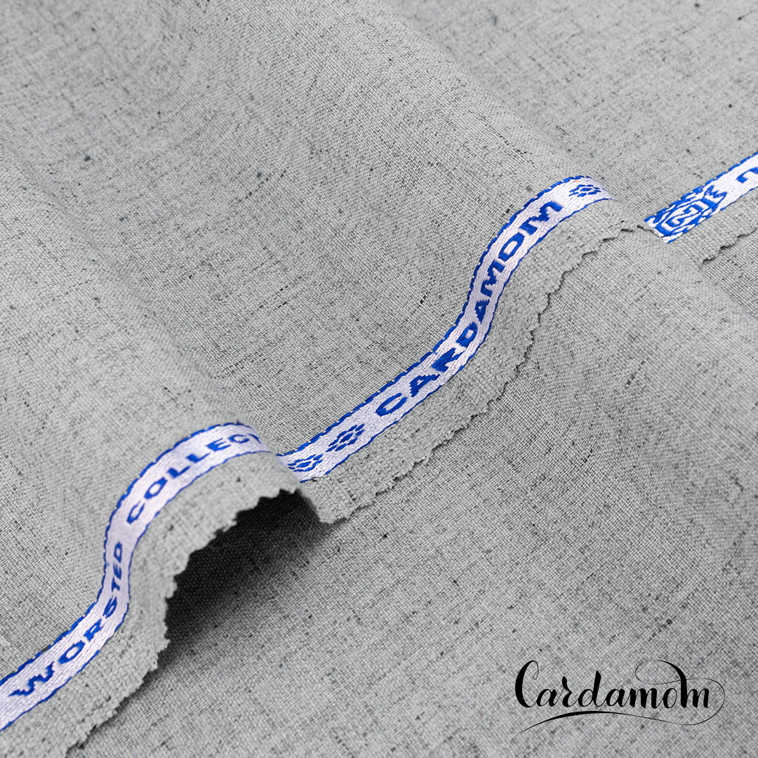 Cardamom unstitched winter wash & wear fabric with soft woolen texture, woom-inspired earthy color palette, and wash & wear finish.
