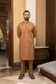 ChikanKaari Collection - Unstitched 2Pc 1005 (Caramel Brown)