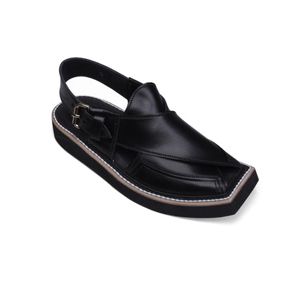 Kaptaan Peshawari Sandal - Black (PMC09) - Narkin's Textile Industries