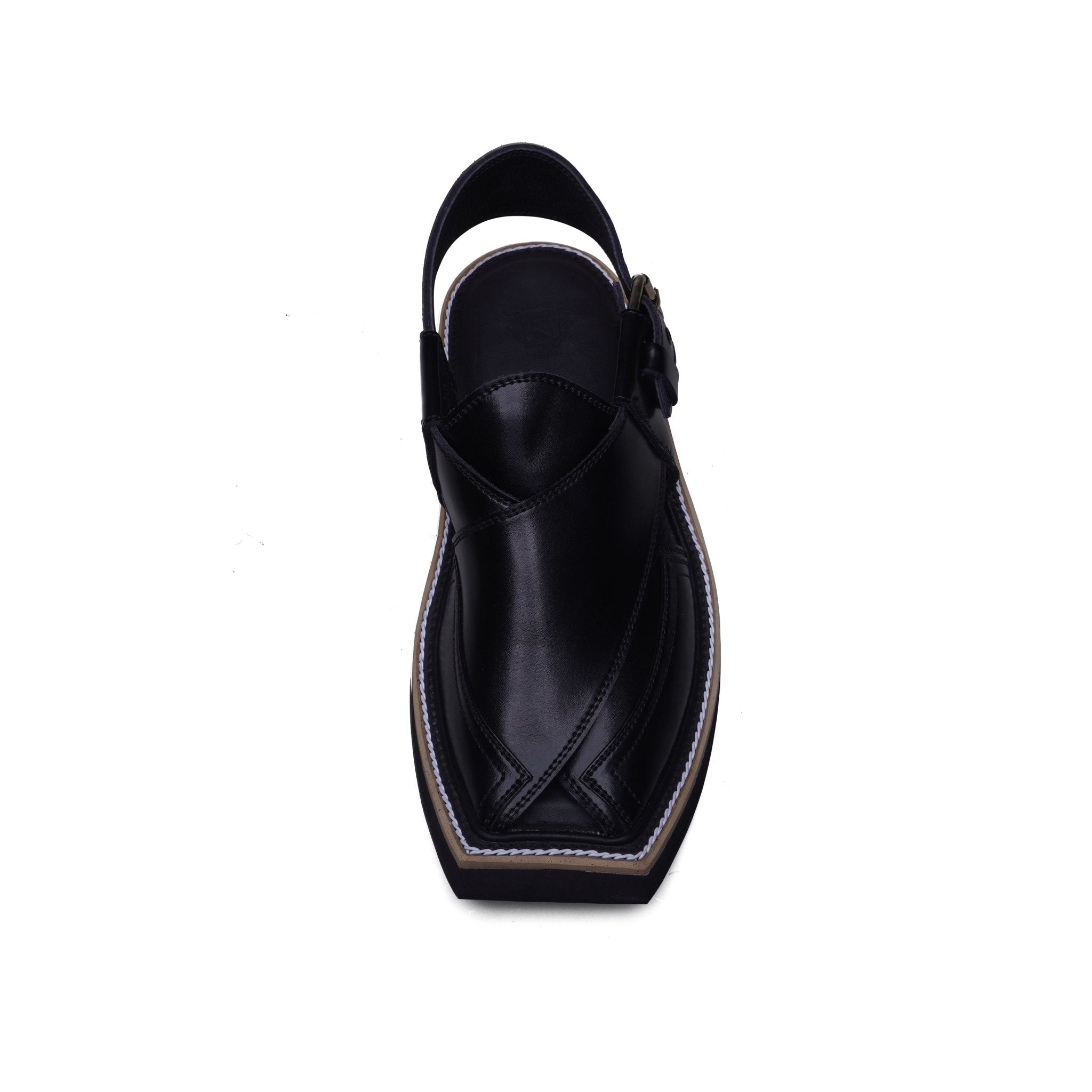 Kaptaan Peshawari Sandal - Black (PMC09) - Narkin's Textile Industries