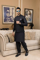 Stitched Shalwar Kameez SPS2 with Waist Coat NWC9 (Black)